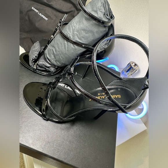 YSL Heels - CASSANDRA SANDALS IN PATENT LEATHER - Picture 8 of 10